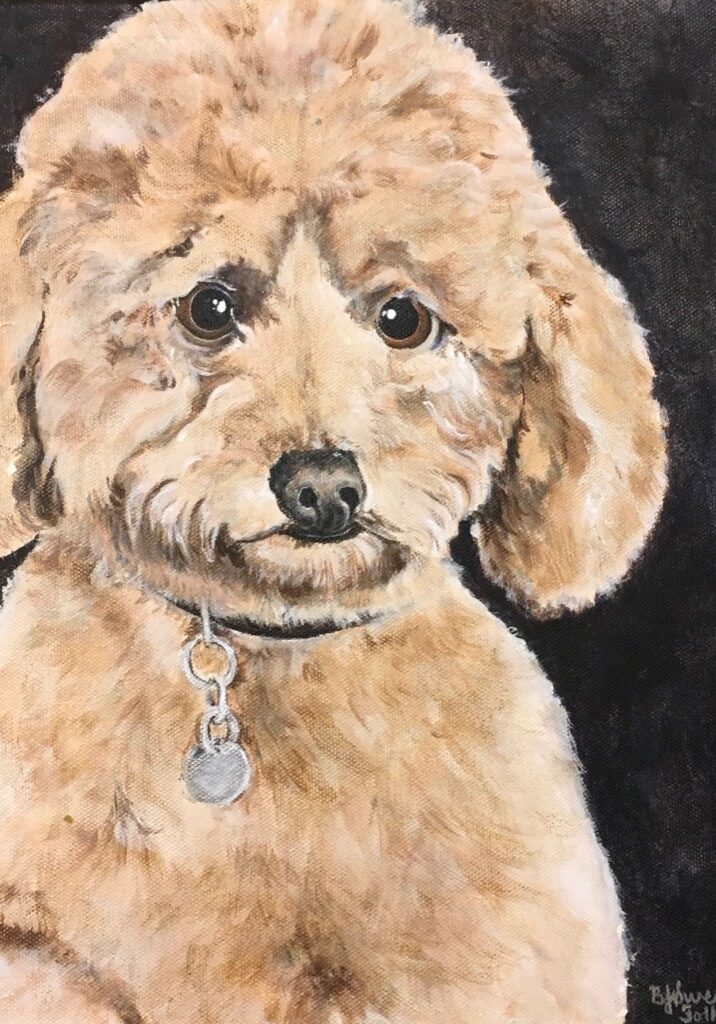 commissioned dog portrait